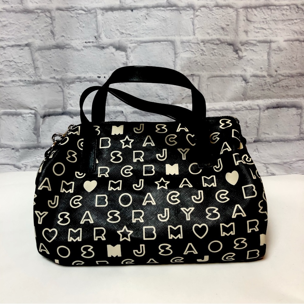 Marc By Marc Jacob Purse. All Black With White Letters And Silver Trim.